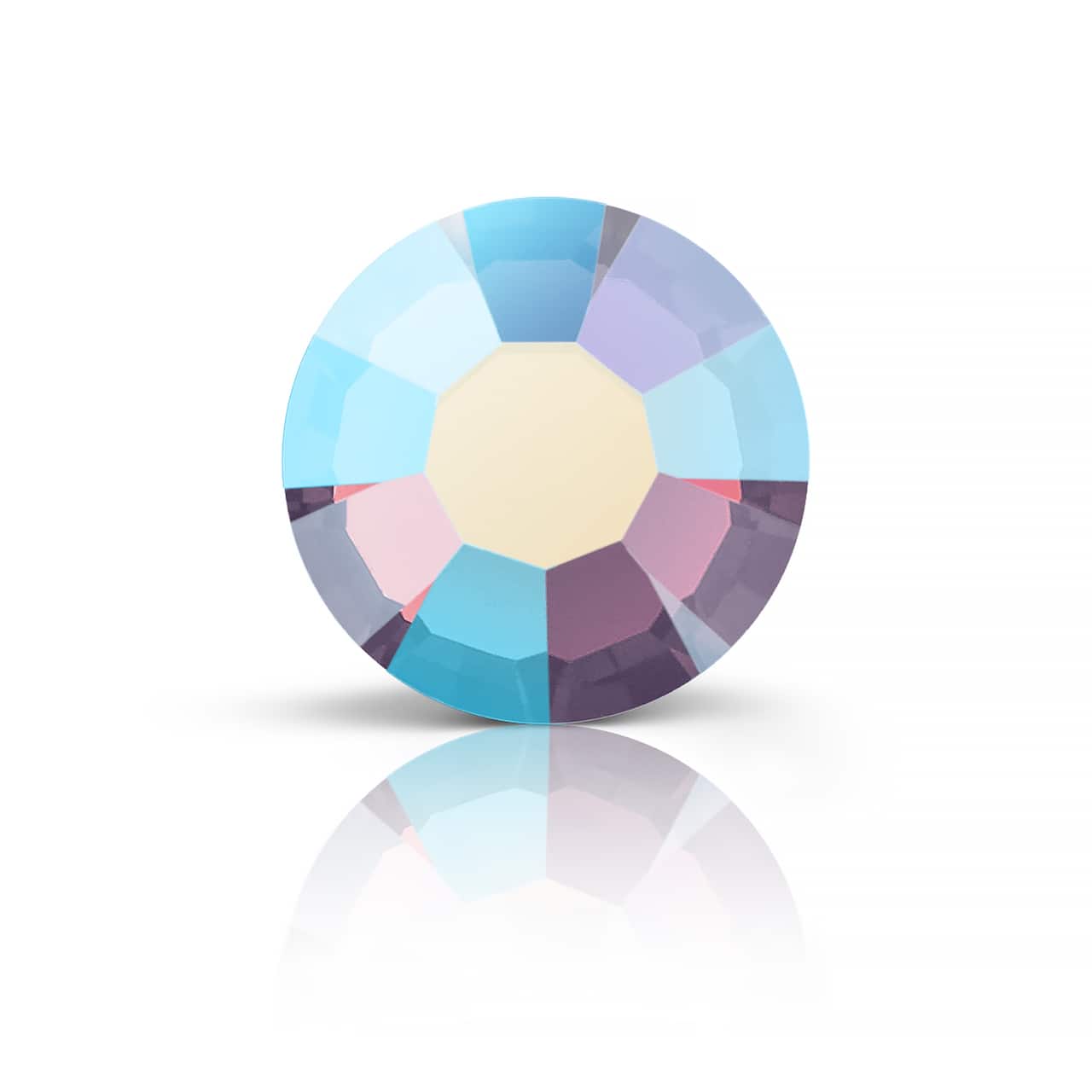 Preciosa MAXIMA SS5 Aurora Borealis Flatback Czech Crystals, 144ct.